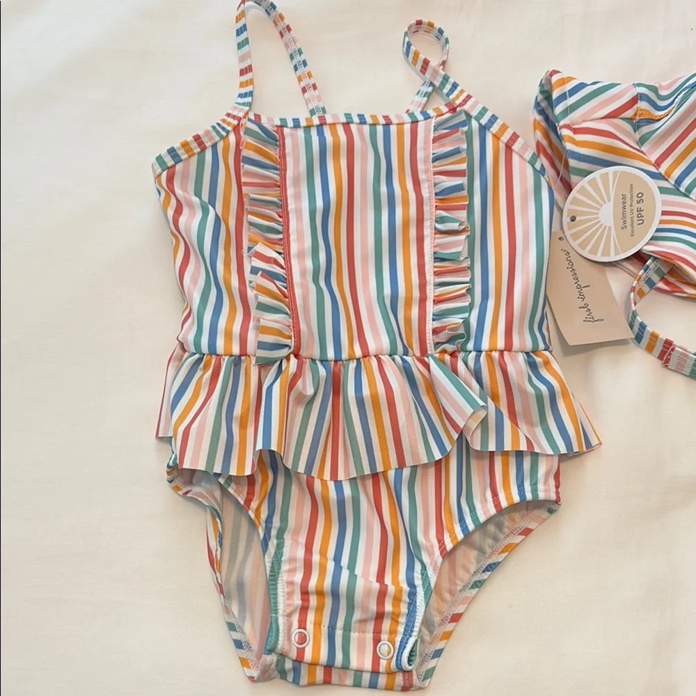 First Impressions Multicolor Striped Swimwear 24 months